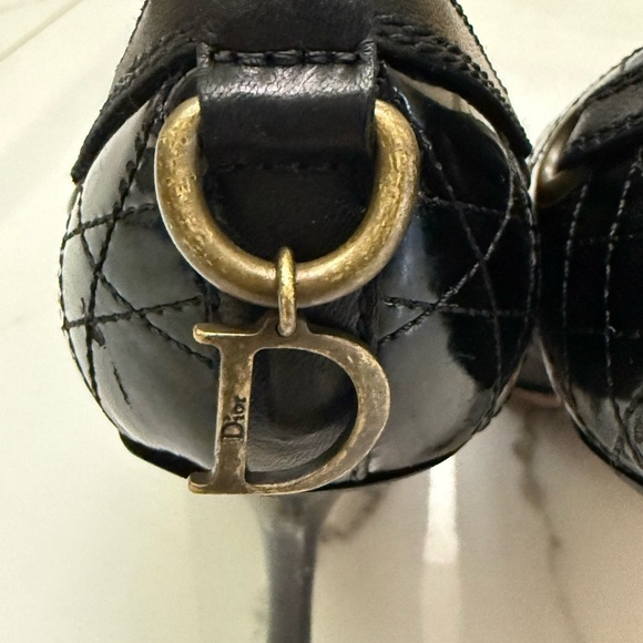 Dior Black Peep-Toe Heels Size 40 - Picture 3 of 7
